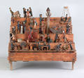 Large carved wood folk art automaton late 19th c