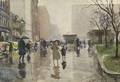 John Whorf American 19031959 Tremont Street in the Rain
