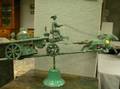 Patinated Copper Horse Drawn Firewagon Weather Vane