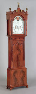 George IV mahogany tall case clock ca 1815