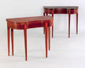 Pair of Baltimore Maryland Hepplewhite mahogany card tables ca 1800
