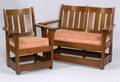 Limbert Oak Settee and Chair