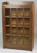 Gustav Stickley Fumed Oak SingleDoor Bookcase