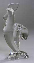 Steuben Colorless Glass Rooster