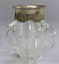 Tiffany  Co Sterling Silver Mounted Cut Glass Vase