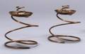 Pair of Spiral Copper Candlesticks
