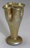 Tiffany Gold Favrile Glass Bud Vase