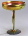 Steuben Gold Aurene Glass Compote