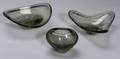 Three Holmegaard Smoky Glass Pieces