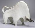 Gambone Ceramic Bull Sculpture