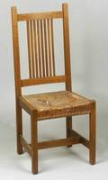 Arts  Crafts Oak Spindleback Side Chair