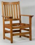 Arts  Crafts Oak Armchair