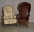 Four Chippendale style wing chairs