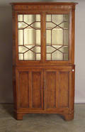 English oak corner cupboard