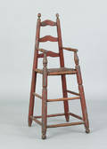 Pennsylvania three slat ladderback highchair ca 1770