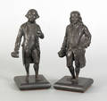 Pair of patinated bronze figures of George Washington and Benjamin Franklin late 19th c