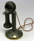 Western Electric Candlestick Telephone and a Cram Globe