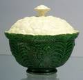 Staffordshire Creamware Cauliflower Sugar Bowl and Cover