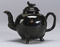 Staffordshire Black Glazed Teapot and Cover