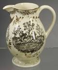 Wedgwood Queens Ware Black Transfer Printed Jug