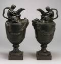 Pair of Wedgwood Black Basalt Wine and Water Ewers