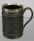 Wedgwood Silver Mounted Black Basalt Tankard