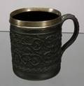Wedgwood Silver Mounted Black Basalt Tankard