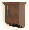 Pennsylvania stained poplar hanging cupboard ca 1765