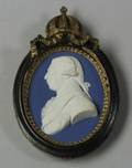 Wedgwood Dark Blue Jasper Dip Portrait Medallion of George III