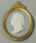 Wedgwood Solid Blue Jasper Portrait Medallion of Benjamin Franklin