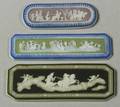 Three Wedgwood Three Color Jasper Dip Polished Edge Medallions