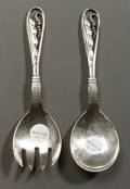 Pair of Georg Jensen Sterling Silver Salad Servers