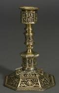 Italian Renaissance Revival Silver Gilt Candlestick