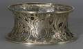Reticulated and Engraved Silver Dish Ring