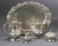 Middle Eastern Five Piece 800 Silver Demitasse Coffee Service