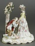 Sampson Porcelain Figural Group of Courting Couple