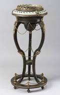 French Empirestyle Porcelain Mounted Ebonized Wood Plant Stand
