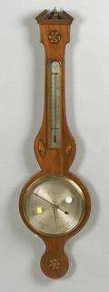 English Hepplewhitestyle Inlaid Wheel Barometer