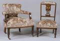 Set of Eight Fruitwood and Ivory Inlaid Walnut Chairs