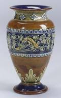 Small Doulton Lambeth Stoneware Lizard Vase
