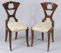 Pair of Baltic Carved Fruitwood Side Chairs