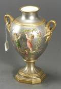 Paris Porcelain Silver Enameled Vase