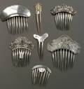 Seven Silver Ladies Hair Combs