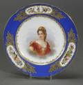 French Porcelain Portrait Plate