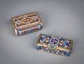 Two Russian silver enamel snuff boxes