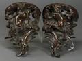 Pair of Carved Mahogany Rococo Revival Wall Brackets
