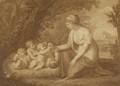 Framed Mezzotint of a Classical Scene