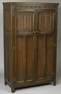 Jacobeanstyle Oak Small Armoire