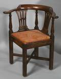 George III Elmwood Corner Chair