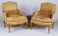 Pair of Louis XV style Beechwood Bergeres